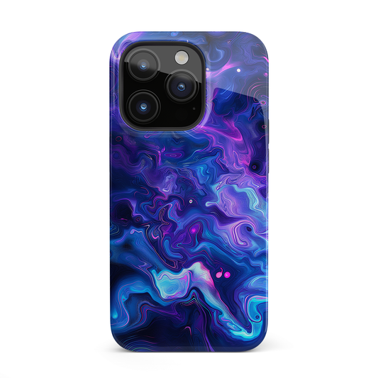 Nebula Swirl (iPhone MagSafe Case)Elevate your iPhone's protection and style with RimaGallery's TVibrant cosmic swirls in a nebula palette on iphone MagSafe Case against a dark backdrop. Enjoy dual-lRimaGallery