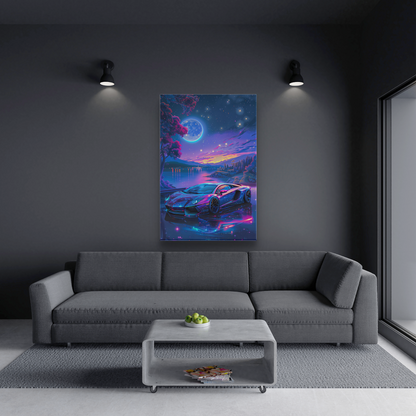 Cosmic Cruise (Canvas)Discover Tangerine Grid at RimaGallery: a premium, eco-friendly canvas celebrating quality and sustainability. Elevate your space with vibrant, lasting art.RimaGallery