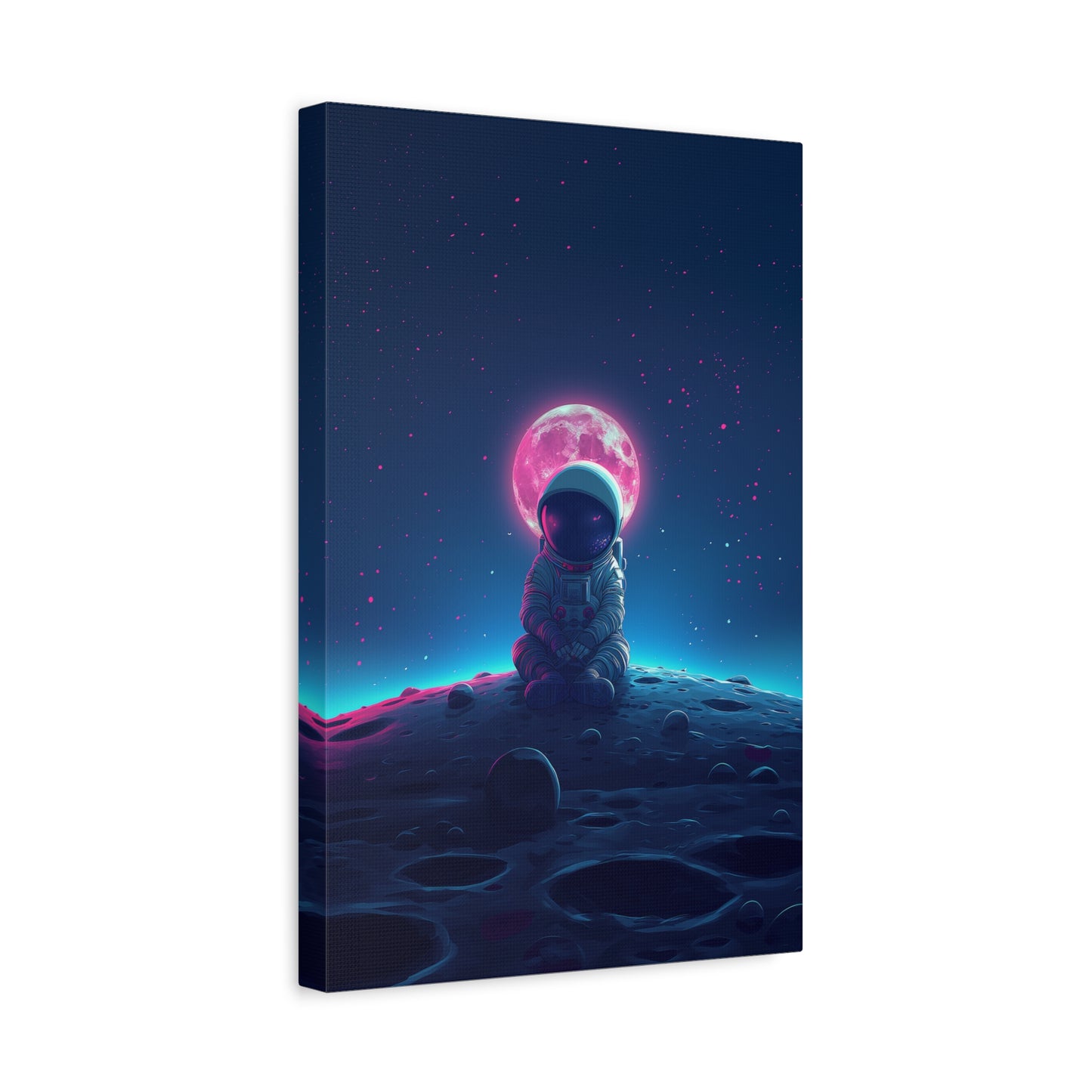 Cosmic Contemplation (Canvas)Astronaut in deep thought on the lunar surface under a glowing moon on canvas print. Shop now for innovative products designed to enhance your digital lifestyle. FasRimaGallery