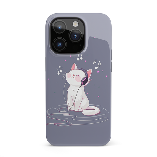 Melody Mews (iPhone MagSafe Case)Elevate your iPhone's protection and style with RimaGallery's Illustrated cat enjoying music with headphones on iphone MagSafe Case against a dark backdrop. Enjoy duRimaGallery