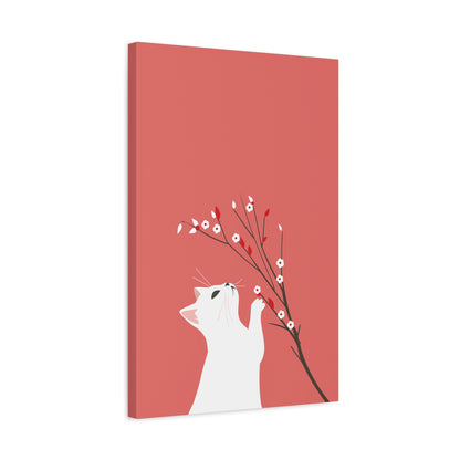 Floral Feline (Canvas)Playful cat interacting with delicate flowers on a coral on canvas prints. Shop now for innovative products designed to enhance your digital lifestyle. Fast shippingRimaGallery