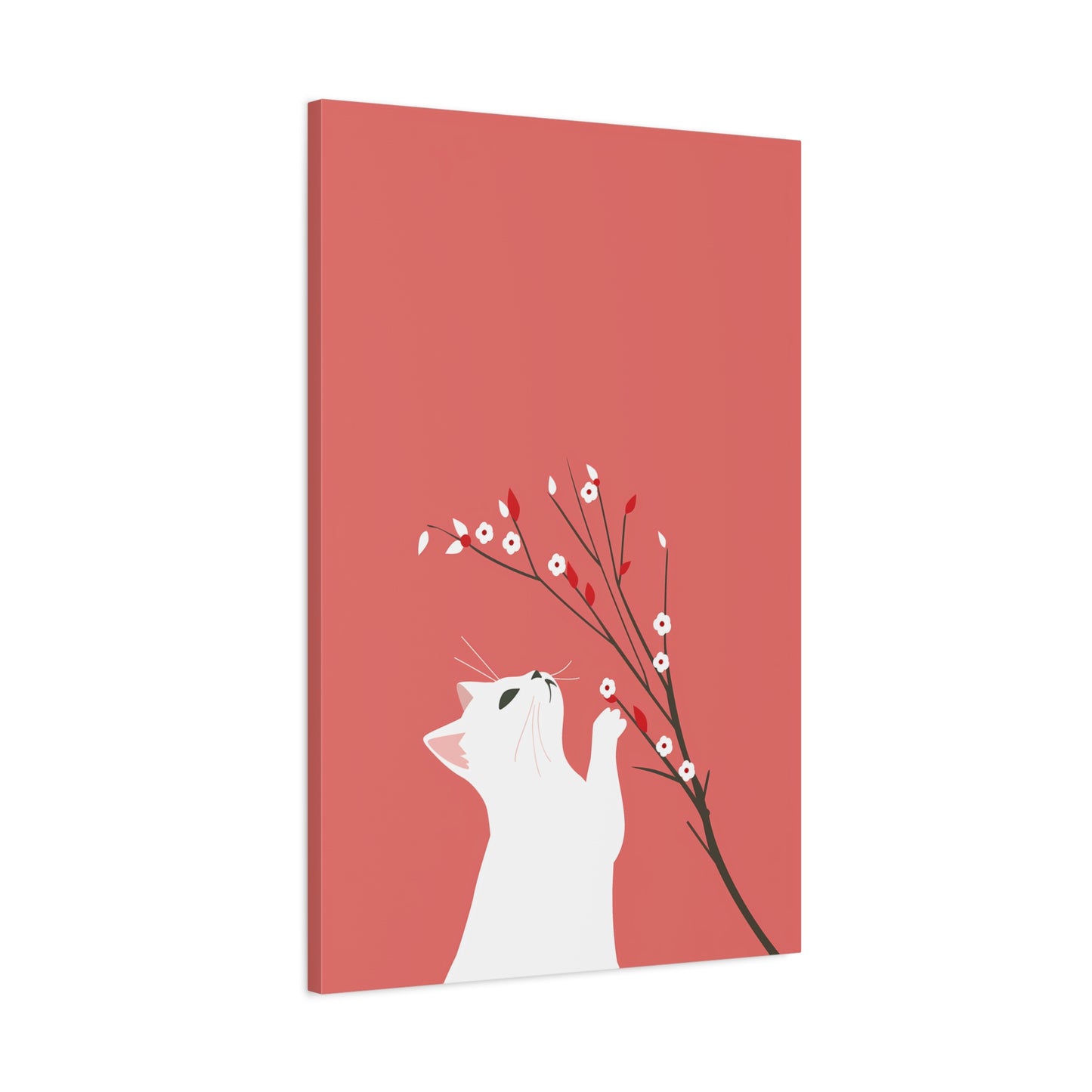 Floral Feline (Canvas)Playful cat interacting with delicate flowers on a coral on canvas prints. Shop now for innovative products designed to enhance your digital lifestyle. Fast shippingRimaGallery