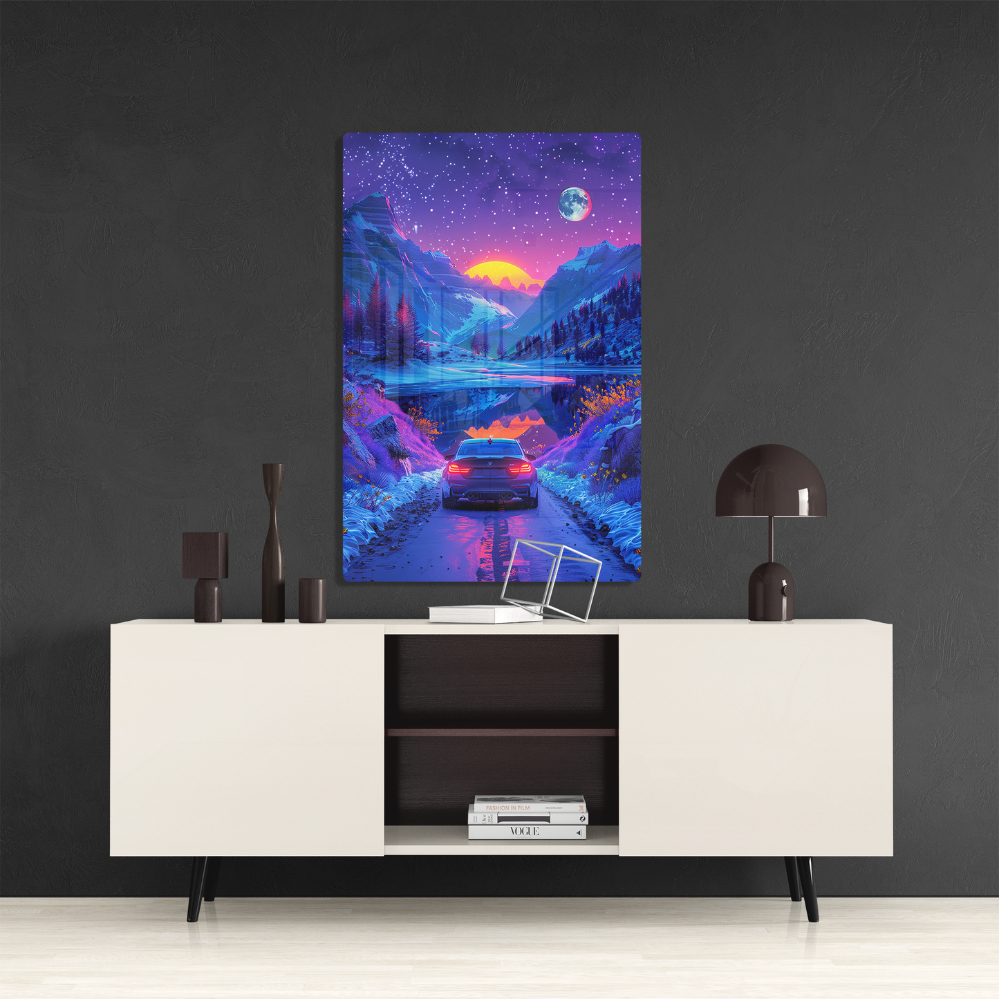 Celestial Drive (Acrylic)Step into the universe with 'Celestial Drive' on Acrylic from RimaGallery. Experience the cosmos in your home with vibrant, ethically crafted art. Free shipping in tRimaGallery