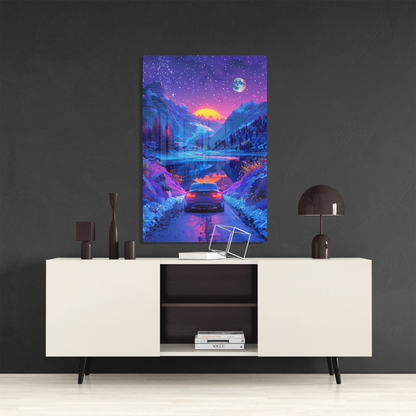 Celestial Drive (Acrylic)Step into the universe with 'Celestial Drive' on Acrylic from RimaGallery. Experience the cosmos in your home with vibrant, ethically crafted art. Free shipping in tRimaGallery