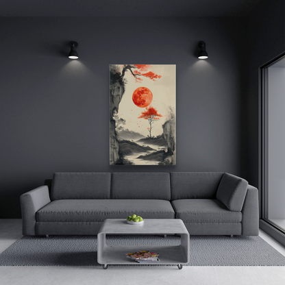 Scarlet Moonrise (Canvas)Ethereal landscape with a vivid red moon canvas print. Shop now for innovative products designed to enhance your digital lifestyle. Fast shipping!RimaGallery