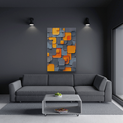Tangerine Grid (Canvas)Discover Tangerine Grid at RimaGallery: a premium, eco-friendly canvas celebrating quality and sustainability. Elevate your space with vibrant, lasting art.RimaGallery