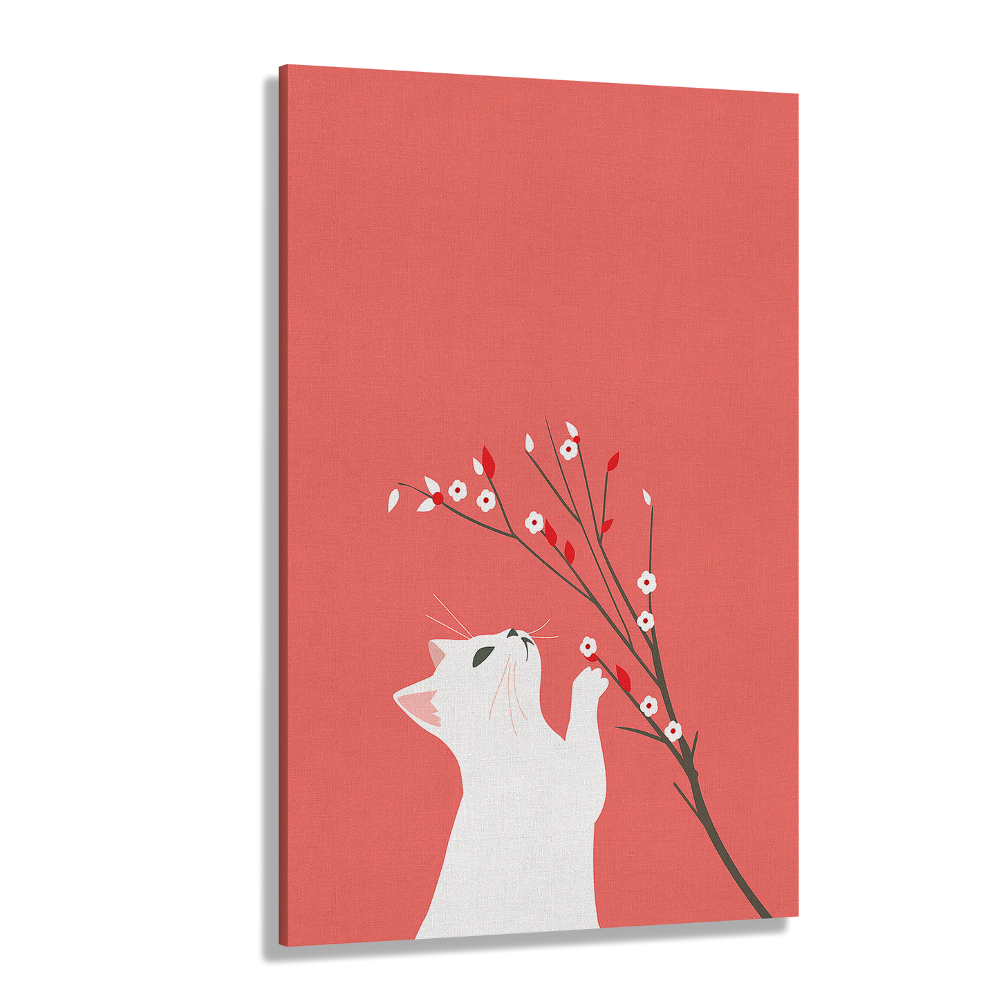 Floral Feline (Canvas)Playful cat interacting with delicate flowers on a coral on canvas prints. Shop now for innovative products designed to enhance your digital lifestyle. Fast shippingRimaGallery