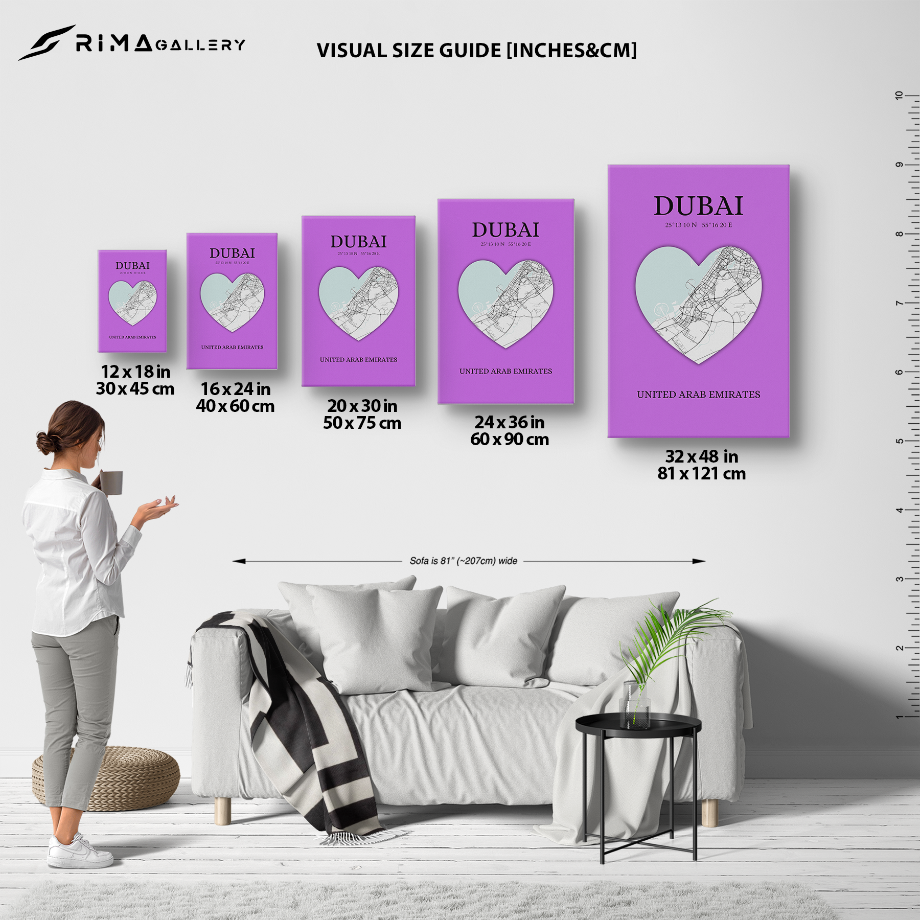 Dubai Heartbeat - Purple (Canvas)Dubai map on a lavender canvas with a heart cutout. Shop now for innovative products designed to enhance your digital lifestyle. Fast shipping!RimaGallery