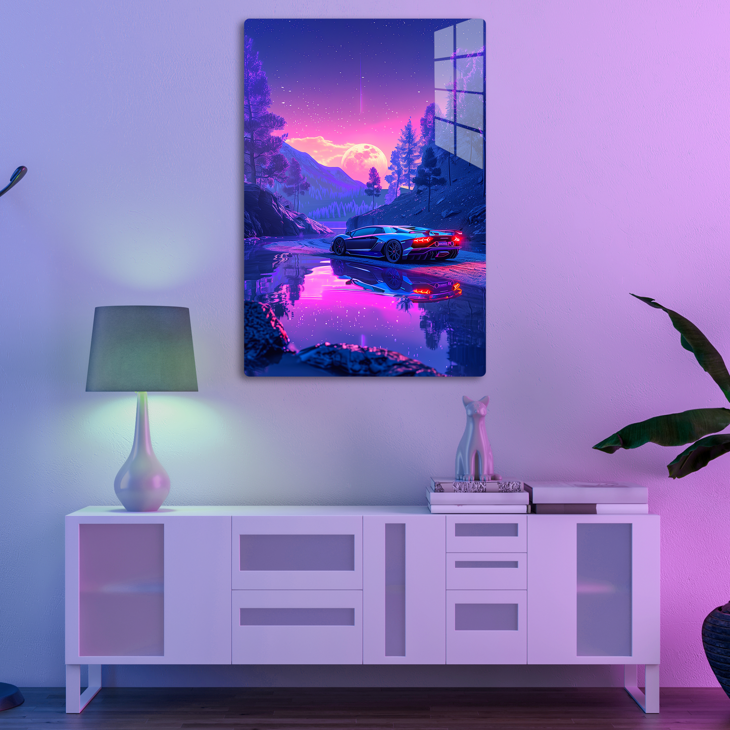 Twilight Reflections (Acrylic)Step into the universe with 'Twilight Reflections' on Acrylic from RimaGallery. Experience the cosmos in your home with vibrant, ethically crafted art. Free shippingRimaGallery