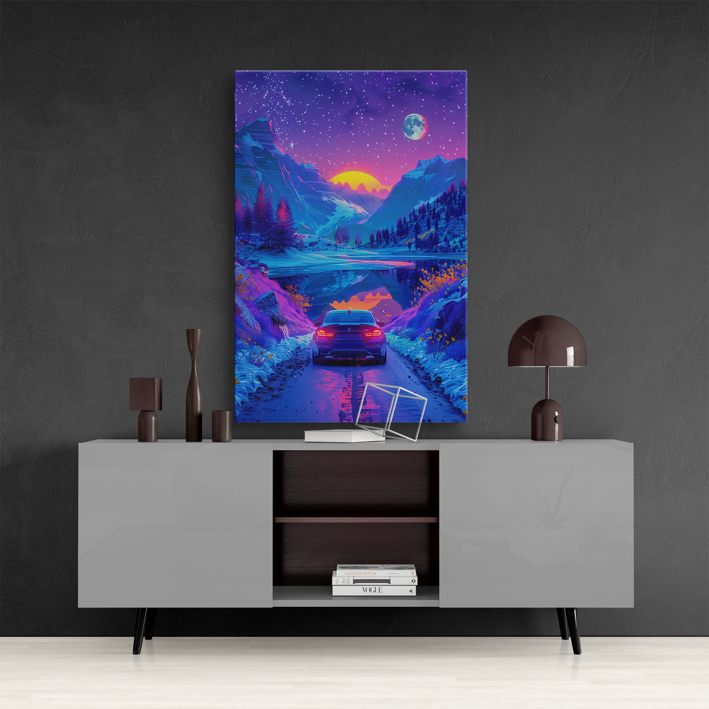 Celestial Drive (Canvas)Discover Celestial Drive on canvas at RimaGallery. Elevate your space with ethically produced, vibrant art. Free US shipping. Shop now!RimaGallery