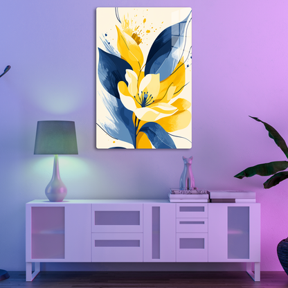 Indigo Spring (Acrylic)Make a statement with Indigo Spring acrylic prints. The 1⁄4" acrylic panel exudes the illusion of a smooth glass surface for vibrant artwork. Pre-installed hanging hRimaGallery