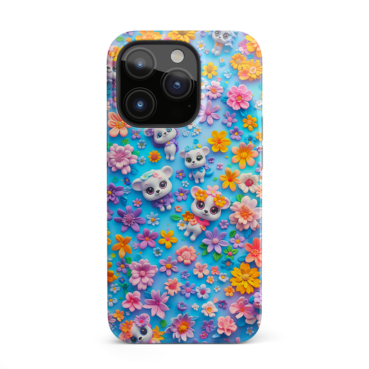 Floral Kittens (iPhone Case 11-15)