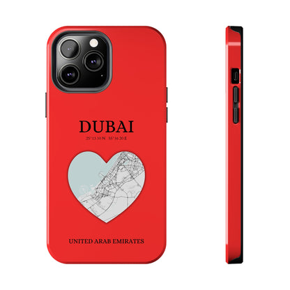 Dubai Heartbeat - Red (iPhone Case 11-15)Capture the essence of Dubai with RimaGallery's Heartbeat Red iPhone case, blending durable protection and unique design. Perfect for iPhone 11-15 models. Free shippRimaGallery
