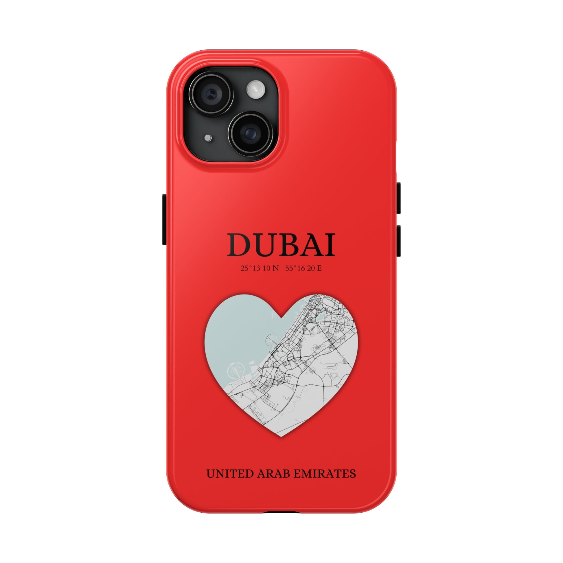 Dubai Heartbeat - Red (iPhone Case 11-15)Capture the essence of Dubai with RimaGallery's Heartbeat Red iPhone case, blending durable protection and unique design. Perfect for iPhone 11-15 models. Free shippRimaGallery