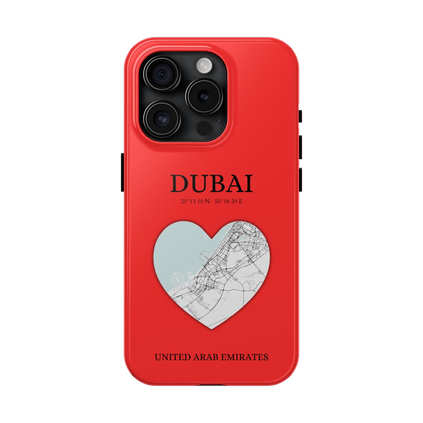 Dubai Heartbeat - Red (iPhone Case 11-15)Capture the essence of Dubai with RimaGallery's Heartbeat Red iPhone case, blending durable protection and unique design. Perfect for iPhone 11-15 models. Free shippRimaGallery