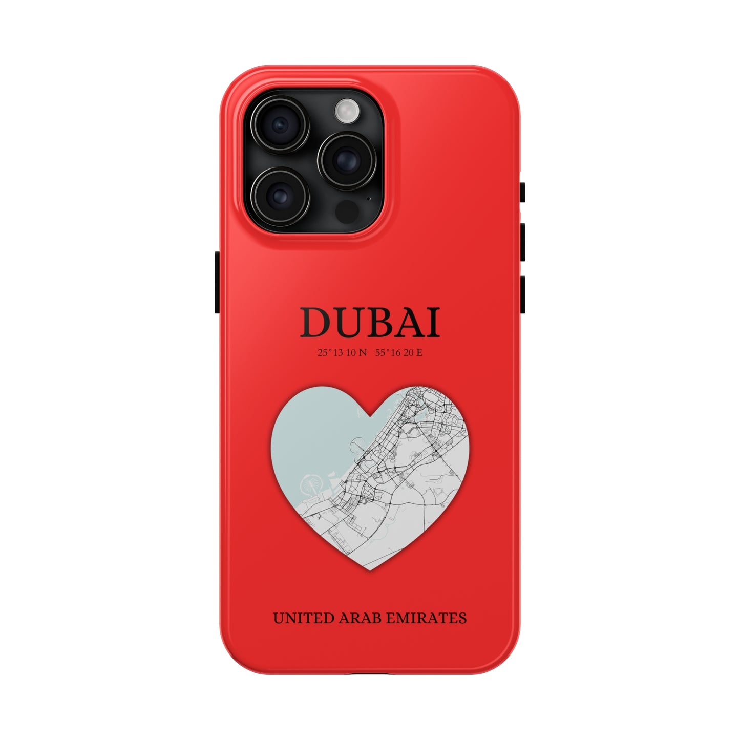 Dubai Heartbeat - Red (iPhone Case 11-15)Capture the essence of Dubai with RimaGallery's Heartbeat Red iPhone case, blending durable protection and unique design. Perfect for iPhone 11-15 models. Free shippRimaGallery