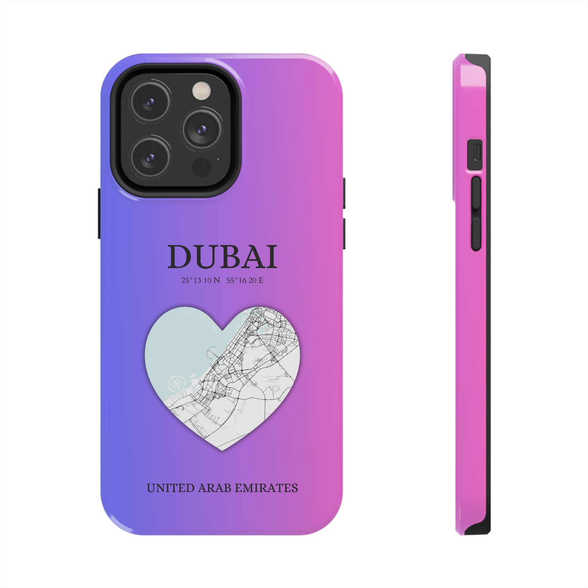 Dubai Heartbeat - Magenta (iPhone Case 11-15)Capture the essence of Dubai with RimaGallery's Heartbeat Magenta iPhone case, blending durable protection and unique design. Perfect for iPhone 11-15 models. Free sRimaGallery