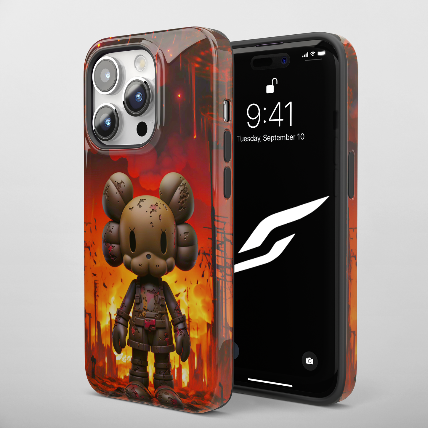 Zombie Bear (iPhone Case 11-15)Zombie Bear (iPhone Case 11-15) Customize Your World with Unique Art! 🎨 This delightful "Zombie Bear &amp; Doll Adventures: Black Edition" image isn't limited to juRimaGallery