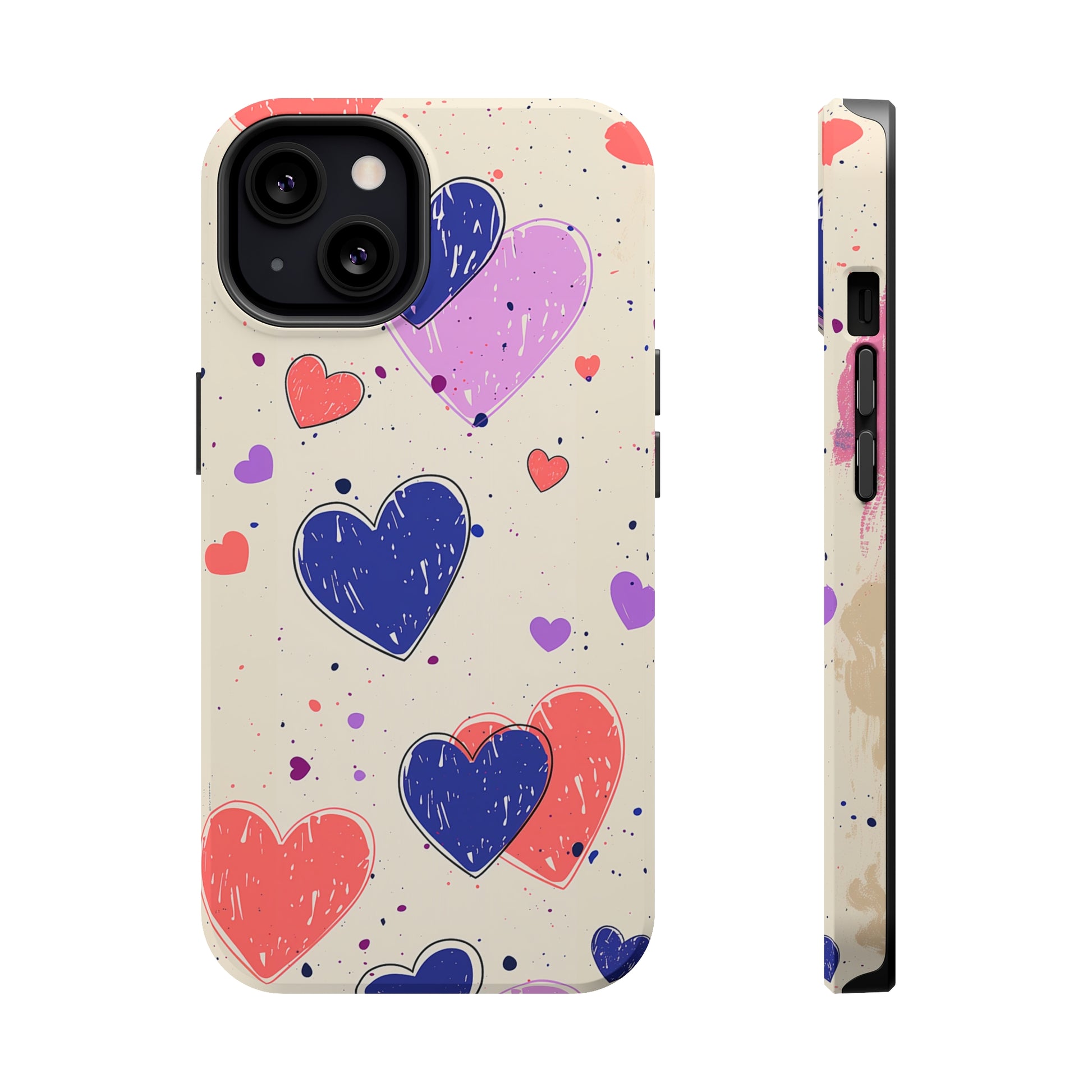 Whimsical Hearts (iPhone MagSafe Case)Rima Gallery presents the exclusive Psychedelic Flow MagSafe Durable Case For iphone 13, 14, 15, Pro, Max. Upgrade to our iPhone 13-15 MagSafe Case: Dual-layer proteRimaGallery