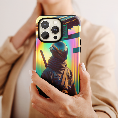 Samurai Synthwave (iPhone Case 11-15)Upgrade Your iPhone with RIMA's Tough Case: Combining sleek style and unmatched protection for iPhone 11-15 models. Durable, fashionable, and eco-friendly. Shop now RimaGallery