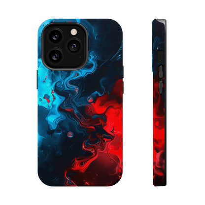 Whimsy Waves (iPhone MagSafe Case)Elevate your iPhone's style with Abstract Red and Blue Swirl Pattern Smartphone Case MagSafe Case, offering robust protection, MagSafe compatibility, and a choice ofRimaGallery