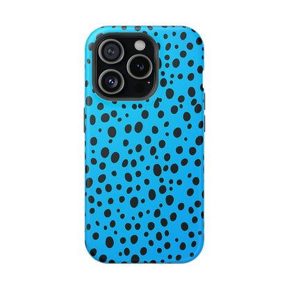 Dotted Delight - Sky Blue (iPhone MagSafe Case)Elevate your iPhone's style with a Sky Blue surface with scattered dark dots and a MagSafe Case, offering robust protection, MagSafe compatibility, and a choice of mRimaGallery