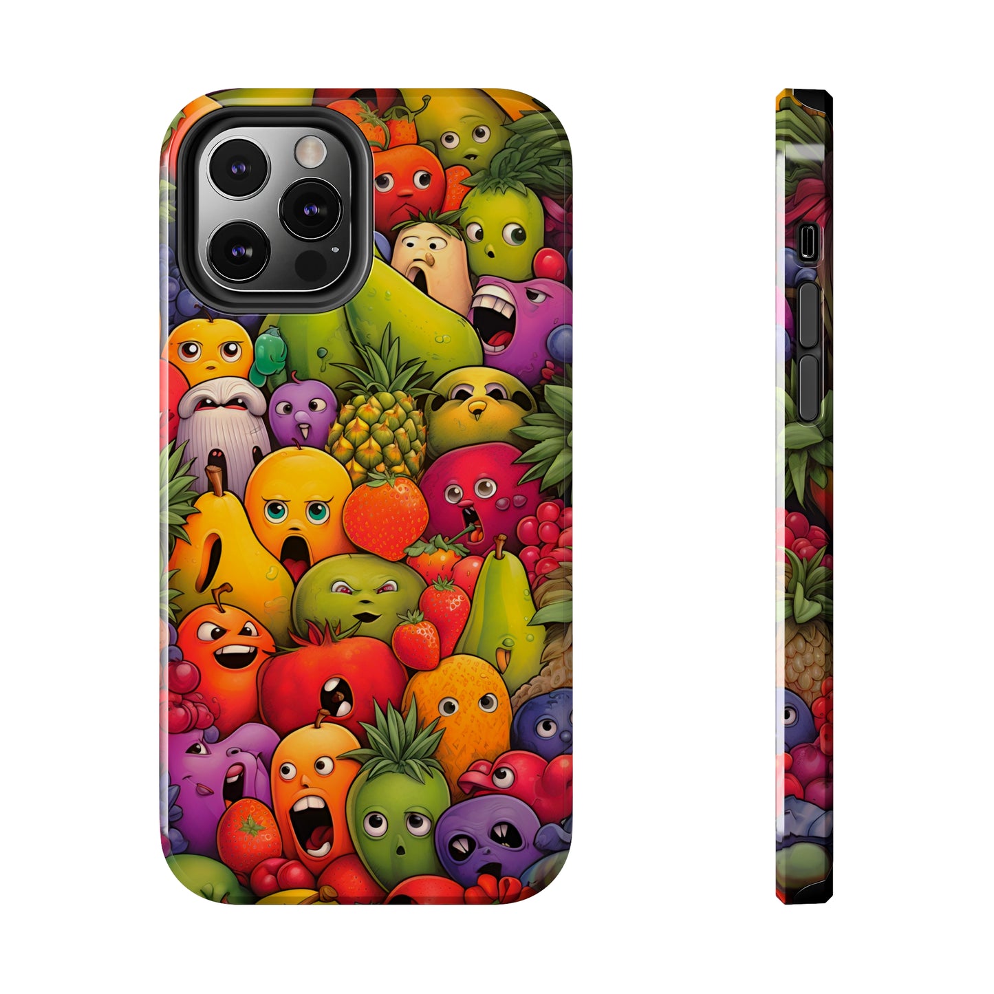 Frutas con Caras (Funda iPhone 11-15)