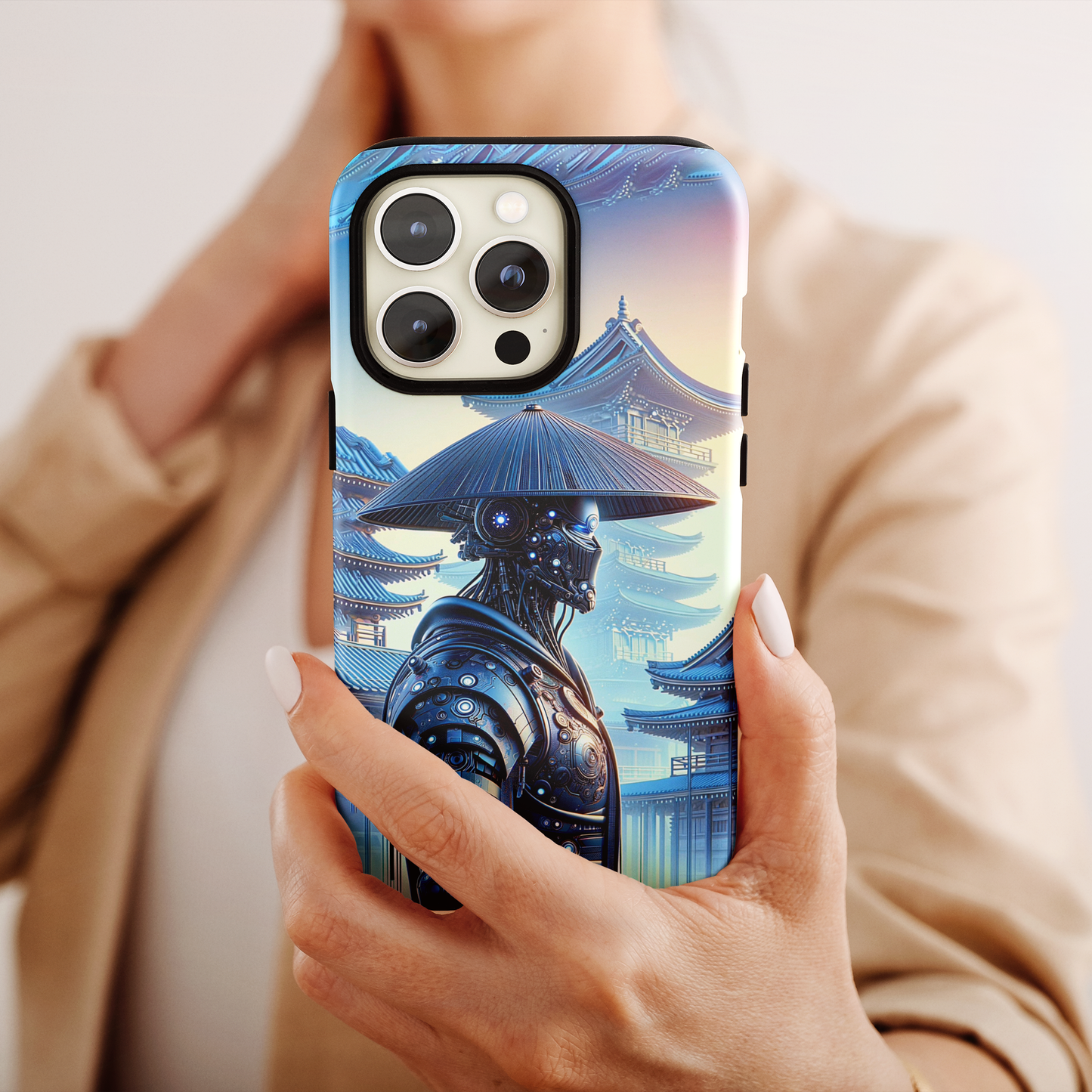 Neo-Tokyo Sentinel (iPhone Case 11-15)Safeguard Your iPhone in Style with RIMA Tough Cases. Designed for iPhone 11-15, these cases offer the ultimate blend of sophistication and resilience. Eco-consciousRimaGallery