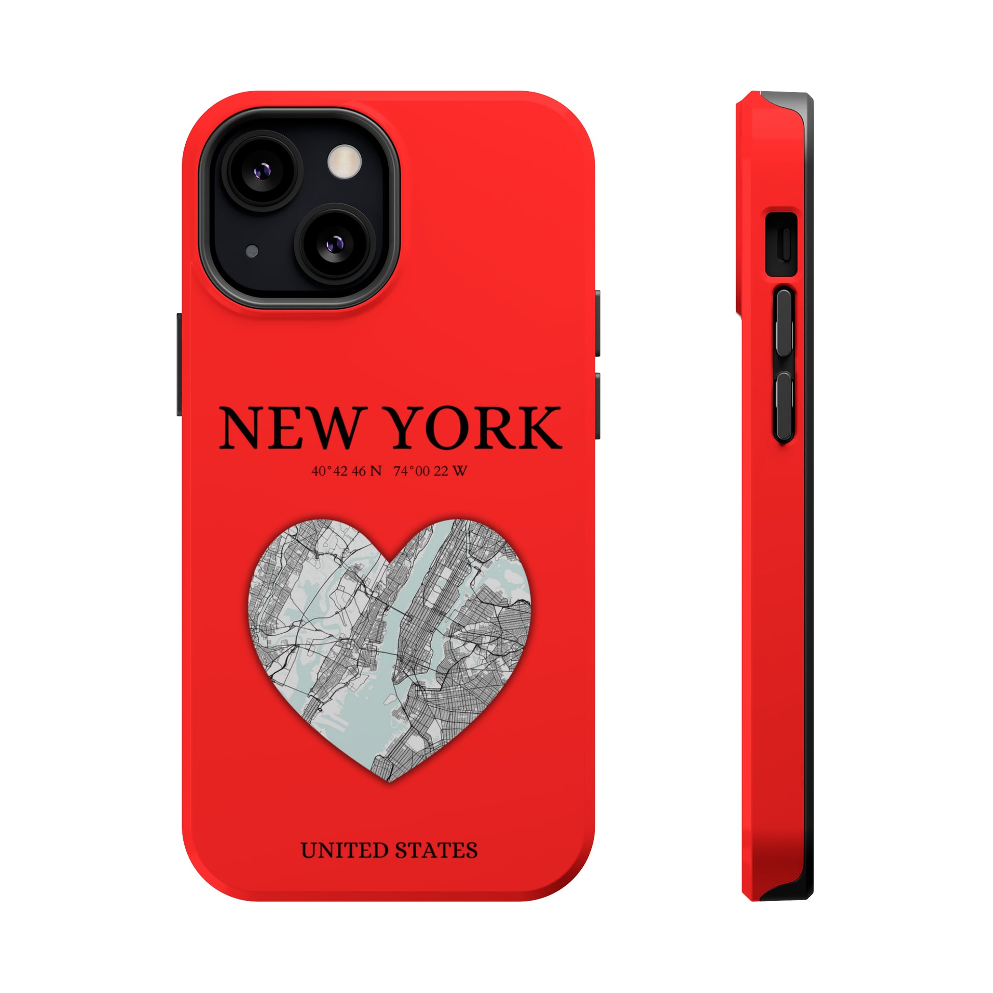 Add a touch of New York to your iPhone with the Red Heartbeat MagSafe Case, offering durable protection, seamless MagSafe compatibility, and a choice between matte o-York Heartbeat - Red (iPhone MagSafe Case)