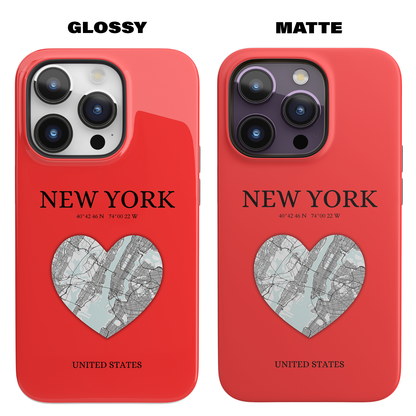 Add a touch of New York to your iPhone with the Red Heartbeat MagSafe Case, offering durable protection, seamless MagSafe compatibility, and a choice between matte o-York Heartbeat - Red (iPhone MagSafe Case)