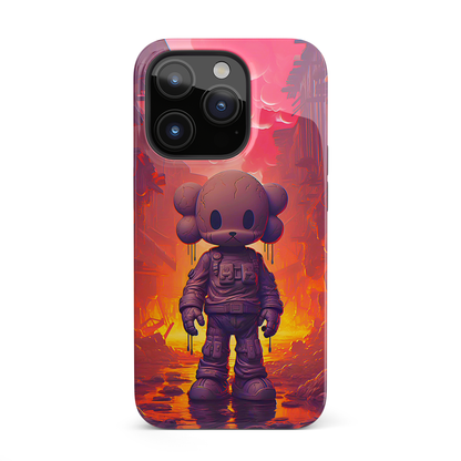 Cuddly Cohort (iPhone Case 11-15)Customize Your World with Unique Art! 🎨 This enchanting "Brave Teddy vs. Robot Apocalypse" design isn't solely for your phone. Dream of showcasing it on a poster, cRimaGallery