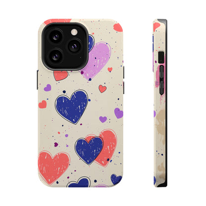 Whimsical Hearts (iPhone MagSafe Case)Rima Gallery presents the exclusive Psychedelic Flow MagSafe Durable Case For iphone 13, 14, 15, Pro, Max. Upgrade to our iPhone 13-15 MagSafe Case: Dual-layer proteRimaGallery