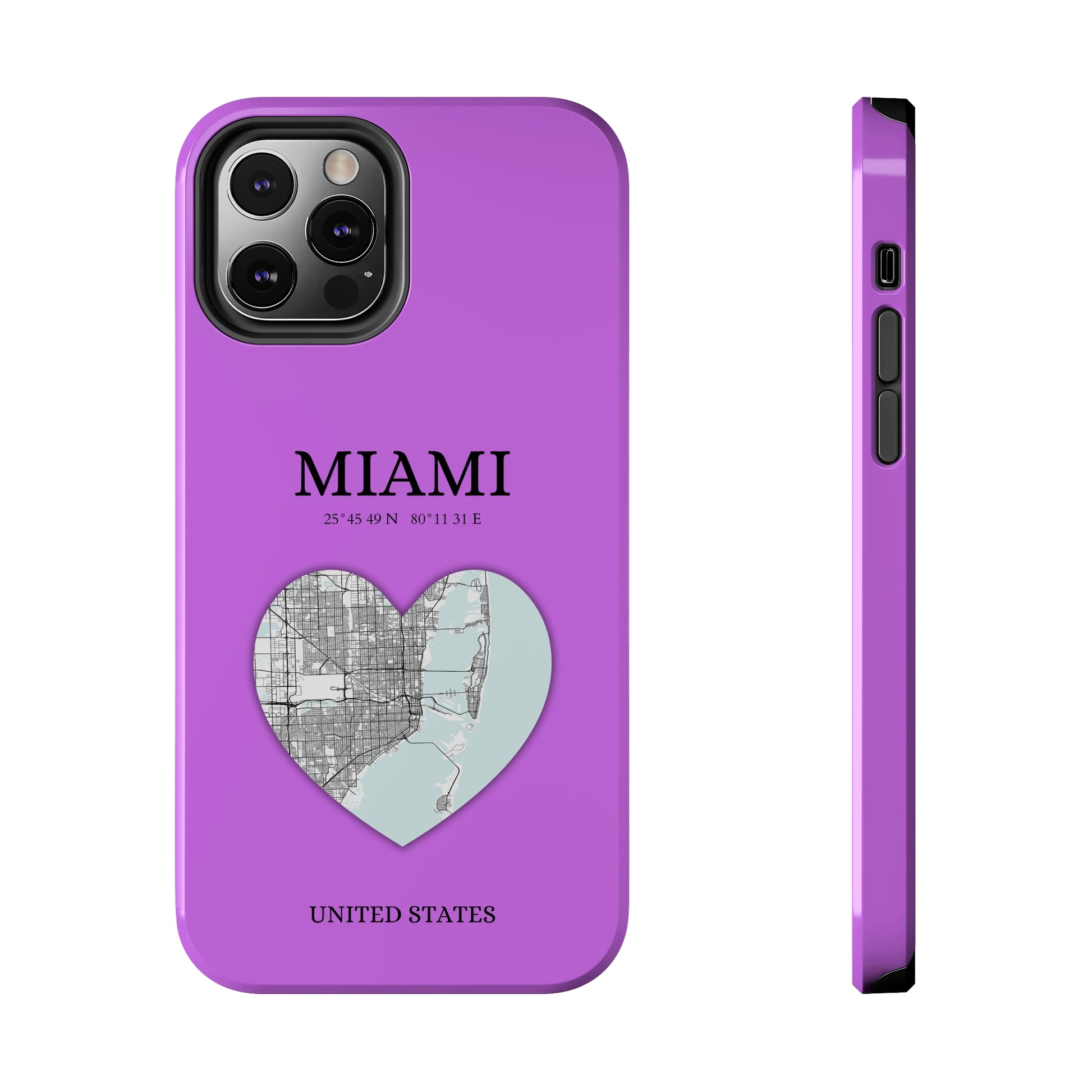 Miami Heartbeat - Purple (iPhone Case 11-15)Capture the essence of MIAMI with RimaGallery's Heartbeat Purple iPhone case, blending durable protection and unique design. Perfect for iPhone 11-15 models. Free shRimaGallery