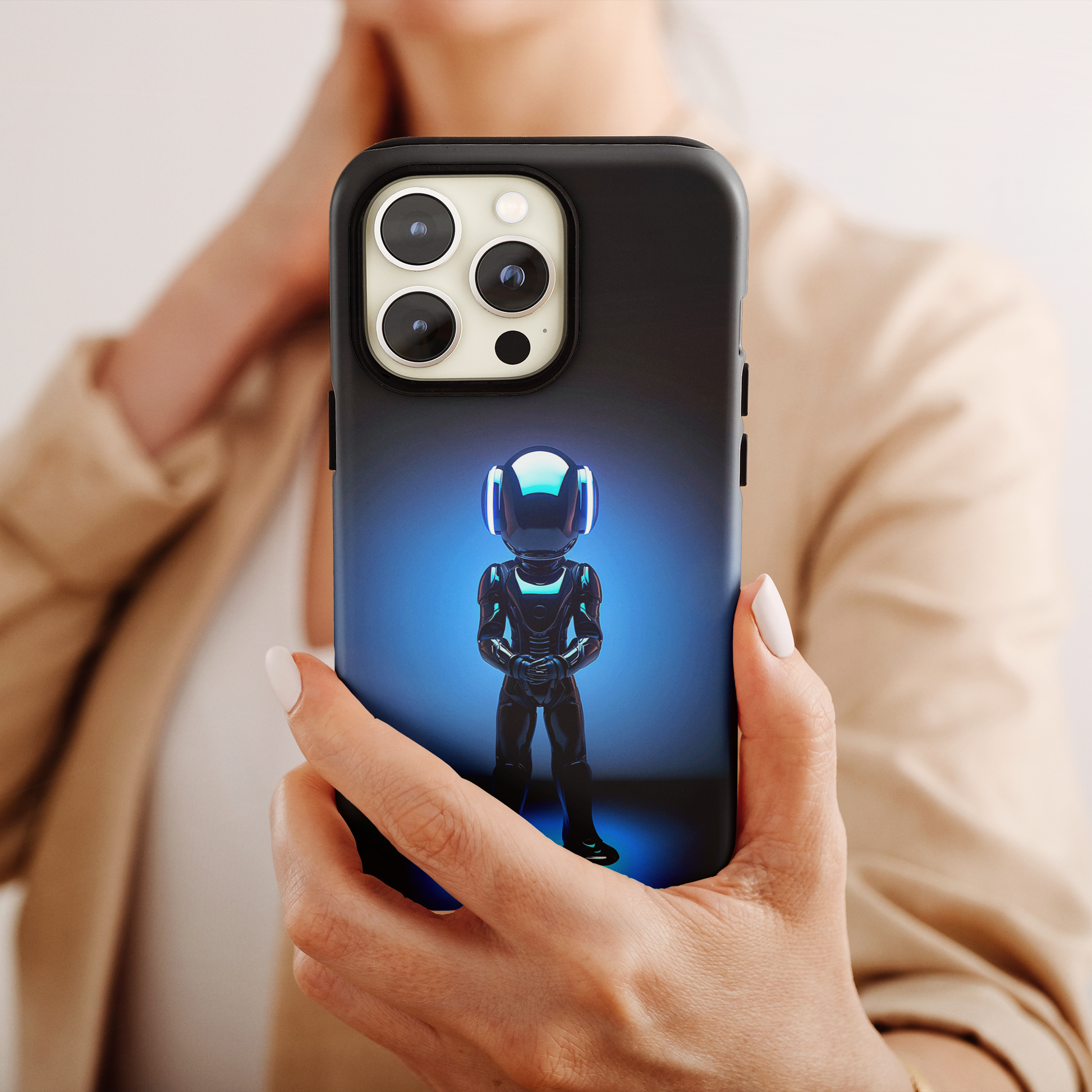 Neon Tech Guardian (iPhone Case 11-15)Discover the RIMA Case: A Fusion of Art and Protection for iPhone 11-15. With vibrant, customizable designs and military-grade defense, make a statement that echoes RimaGallery