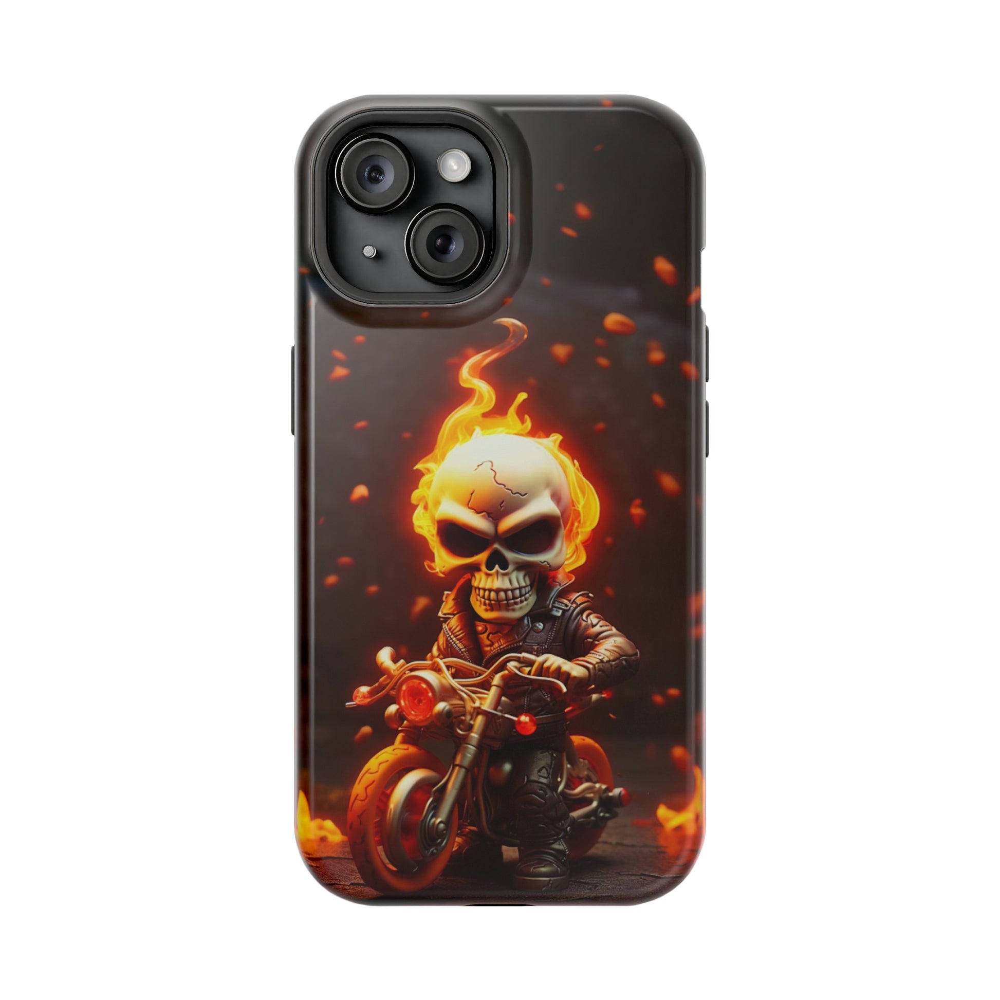 Tiny Skull Biker (iPhone MagSafe Case)Tiny Skull Biker MagSafe Durable Case: Style Meets Protection 📱✨
Upgrade your device with Rima Gallery's Tiny Skull Biker MagSafe Durable Case. This case isn’t justRimaGallery