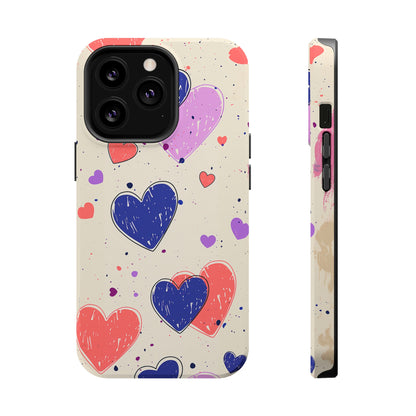 Whimsical Hearts (iPhone MagSafe Case)Rima Gallery presents the exclusive Psychedelic Flow MagSafe Durable Case For iphone 13, 14, 15, Pro, Max. Upgrade to our iPhone 13-15 MagSafe Case: Dual-layer proteRimaGallery