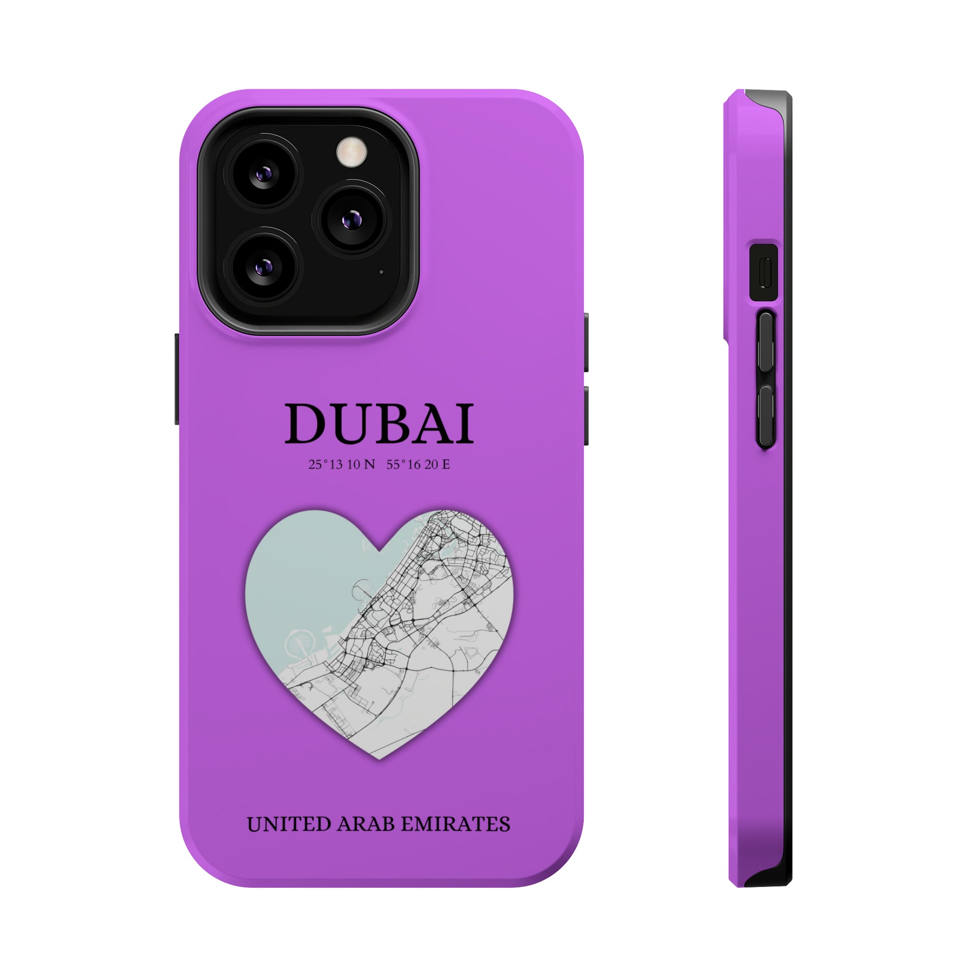 Dubai Heartbeat - Purple (iPhone MagSafe Case)Elevate your iPhone's style with the Dubai Heartbeat Purple MagSafe Case, offering robust protection, MagSafe compatibility, and a choice of matte or glossy finish. RimaGallery