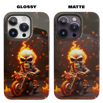 Tiny Skull Biker (iPhone MagSafe Case)Tiny Skull Biker MagSafe Durable Case: Style Meets Protection 📱✨
Upgrade your device with Rima Gallery's Tiny Skull Biker MagSafe Durable Case. This case isn’t justRimaGallery