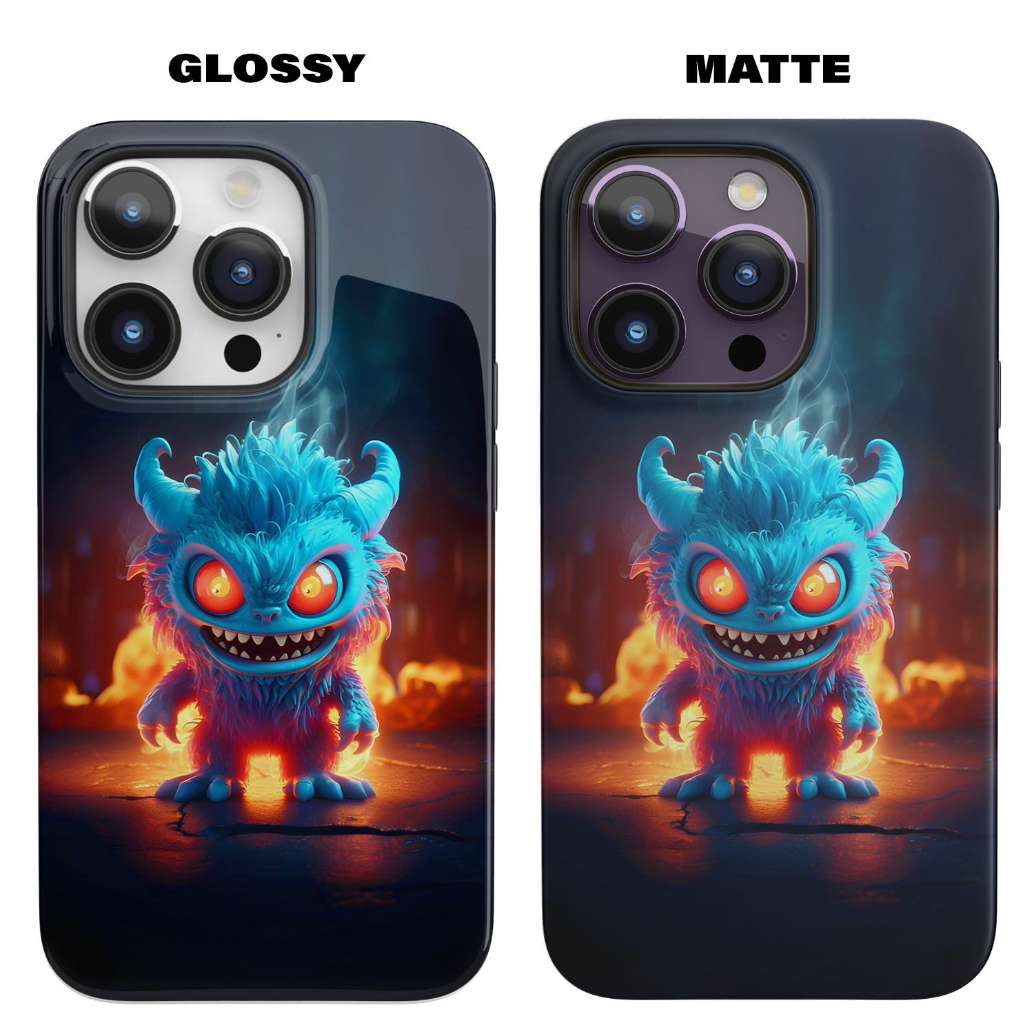 Fiery Monster (iPhone MagSafe Case)Revolutionize your iPhone's look and feel with RIMA Tough Phone Case – ultimate protection meets elegant style for iPhone 11-15. Grab yours now! 🛡️📱RimaGallery