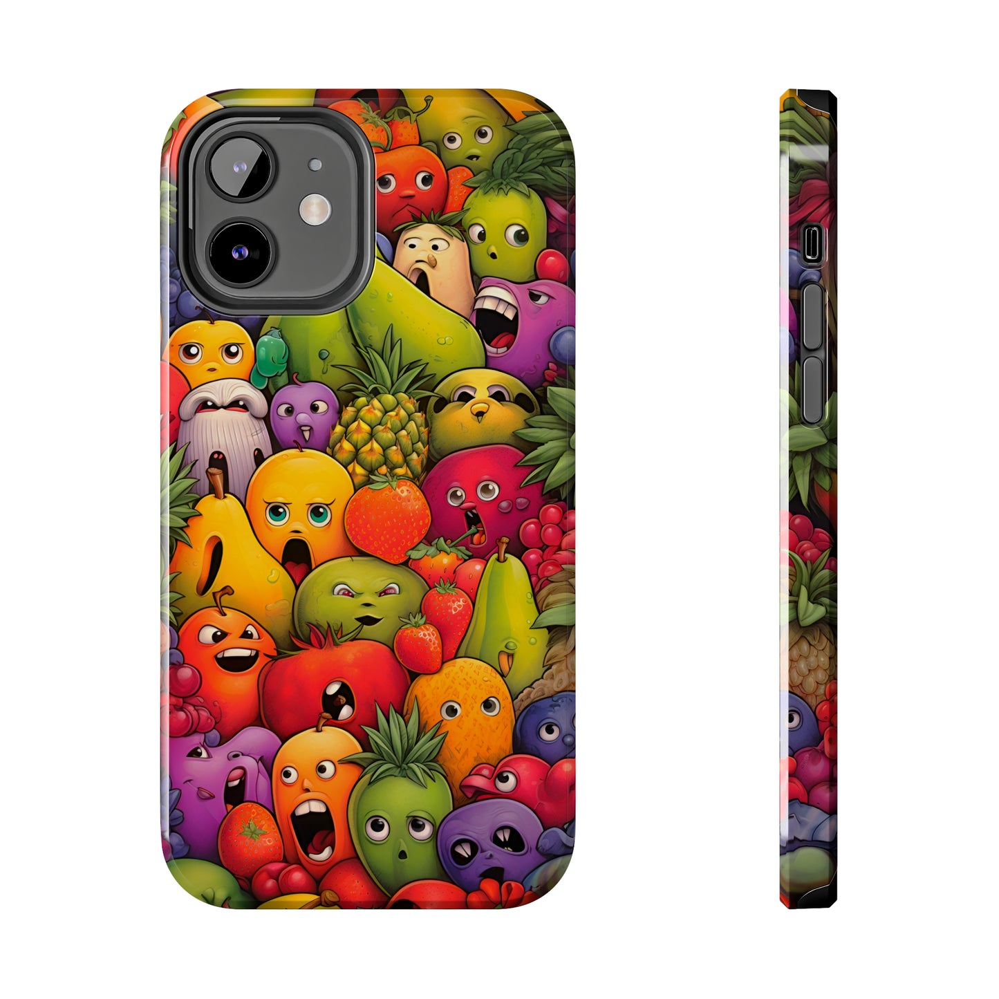 Frutas con Caras (Funda iPhone 11-15)