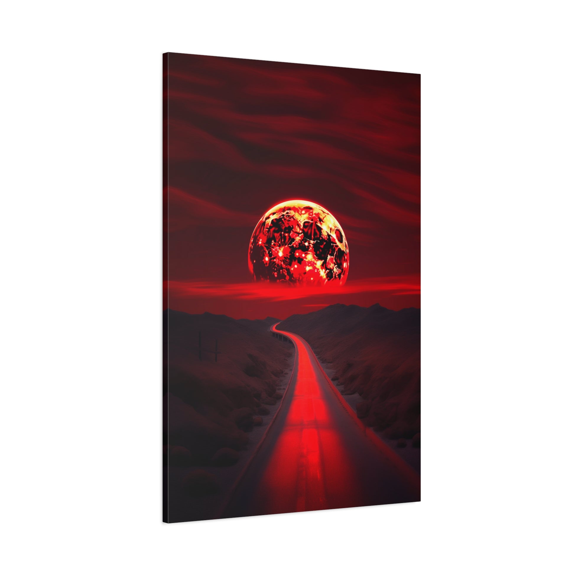 Crimson Eclipse (Canvas)The Great Catsby (Canvas  Matte finish, stretched, with a depth of 1.25 inches) Elevate your décor with RimaGallery’s responsibly made art canvases. Our eco-friendlyRimaGallery