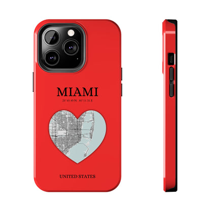 Miami Heartbeat - Red (iPhone Case 11-15)Capture the essence of MIAMI with RimaGallery's Heartbeat RED iPhone case, blending durable protection and unique design. Perfect for iPhone 11-15 models. Free shippRimaGallery