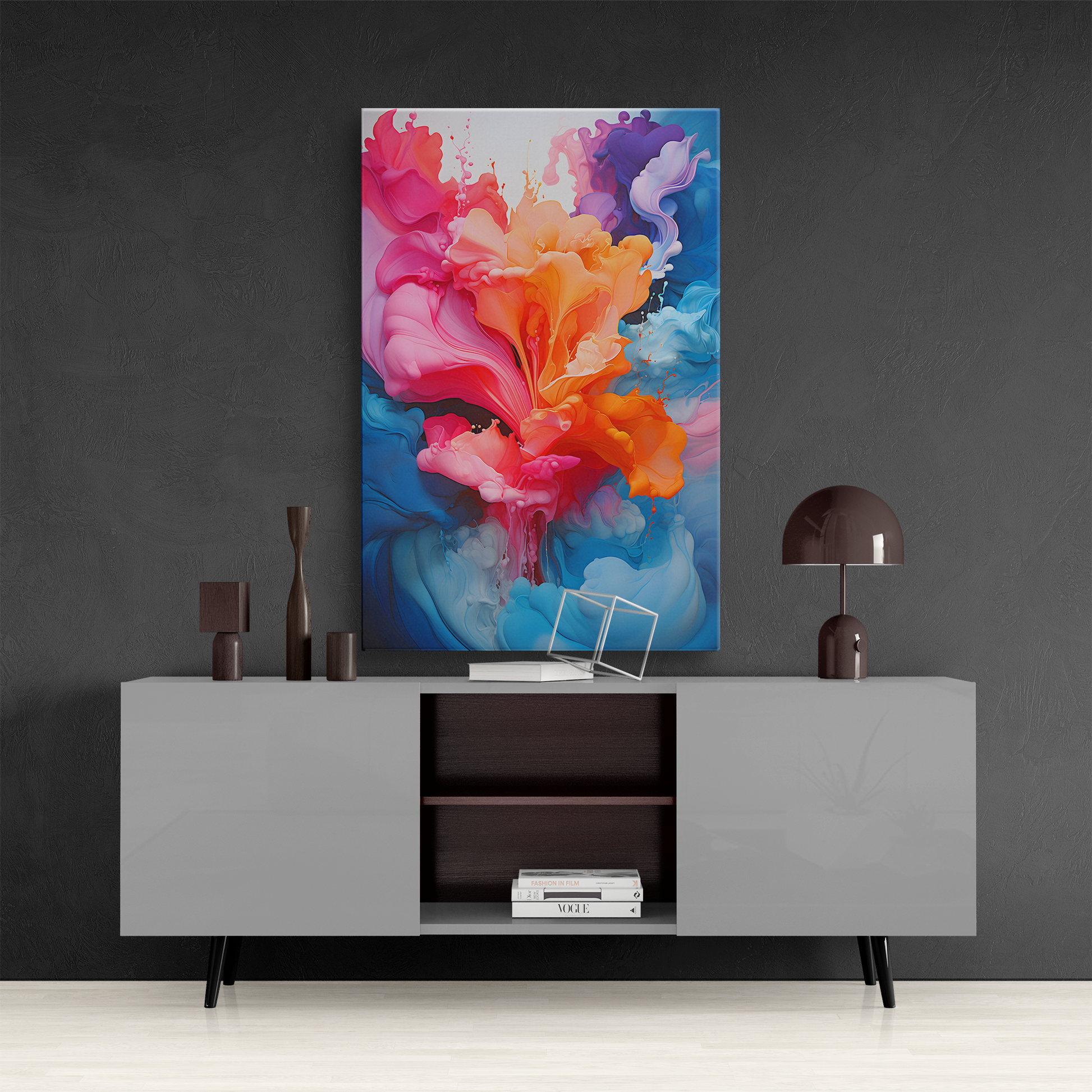 Liquid Dreamscape (Canvas)Liquid Dreamscape (Canvas  Matte finish, stretched, with a depth of 1.25 inches) Elevate your décor with RimaGallery’s responsibly made art canvases. Our eco-friendlRimaGallery