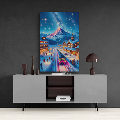 Starry Mountain Eve (Canvas)Experience the fusion of art and ethics with RimaGallery's eco-friendly canvases. Stunning visuals, diverse sizes, and sustainable materials. Transform your space noRimaGallery