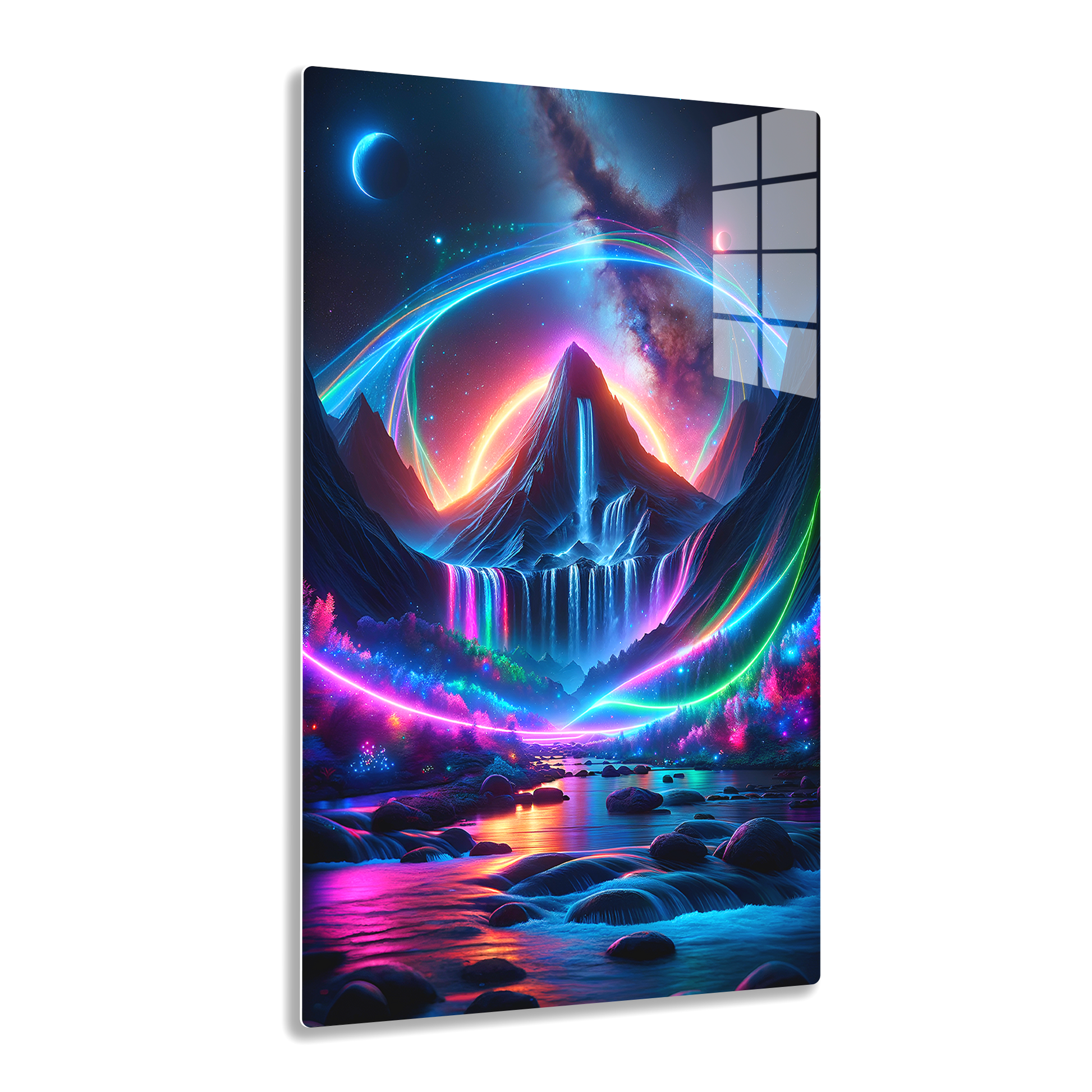 Celestial Cascades (Acrylic)Elevate your space with dazzling acrylic prints of Celestial Cascades  from RimaGallery. Our glass-like 1⁄4” acrylic panels feature stunning prints that make an art RimaGallery