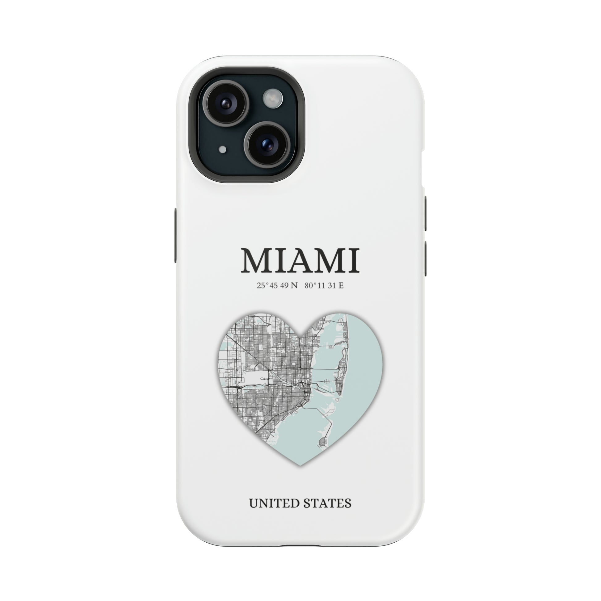 Miami Heartbeat - White (iPhone MagSafe Case)Elevate your iPhone's style with the New York Heartbeat White MagSafe Case, offering robust protection, MagSafe compatibility, and a choice of matte or glossy finishRimaGallery