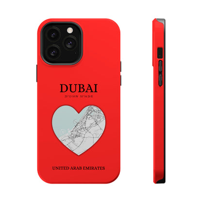 Dubai Heartbeat - Red (iPhone MagSafe Case)Elevate your iPhone's style with the Dubai Heartbeat Red MagSafe Case, offering robust protection, MagSafe compatibility, and a choice of matte or glossy finish. PerRimaGallery
