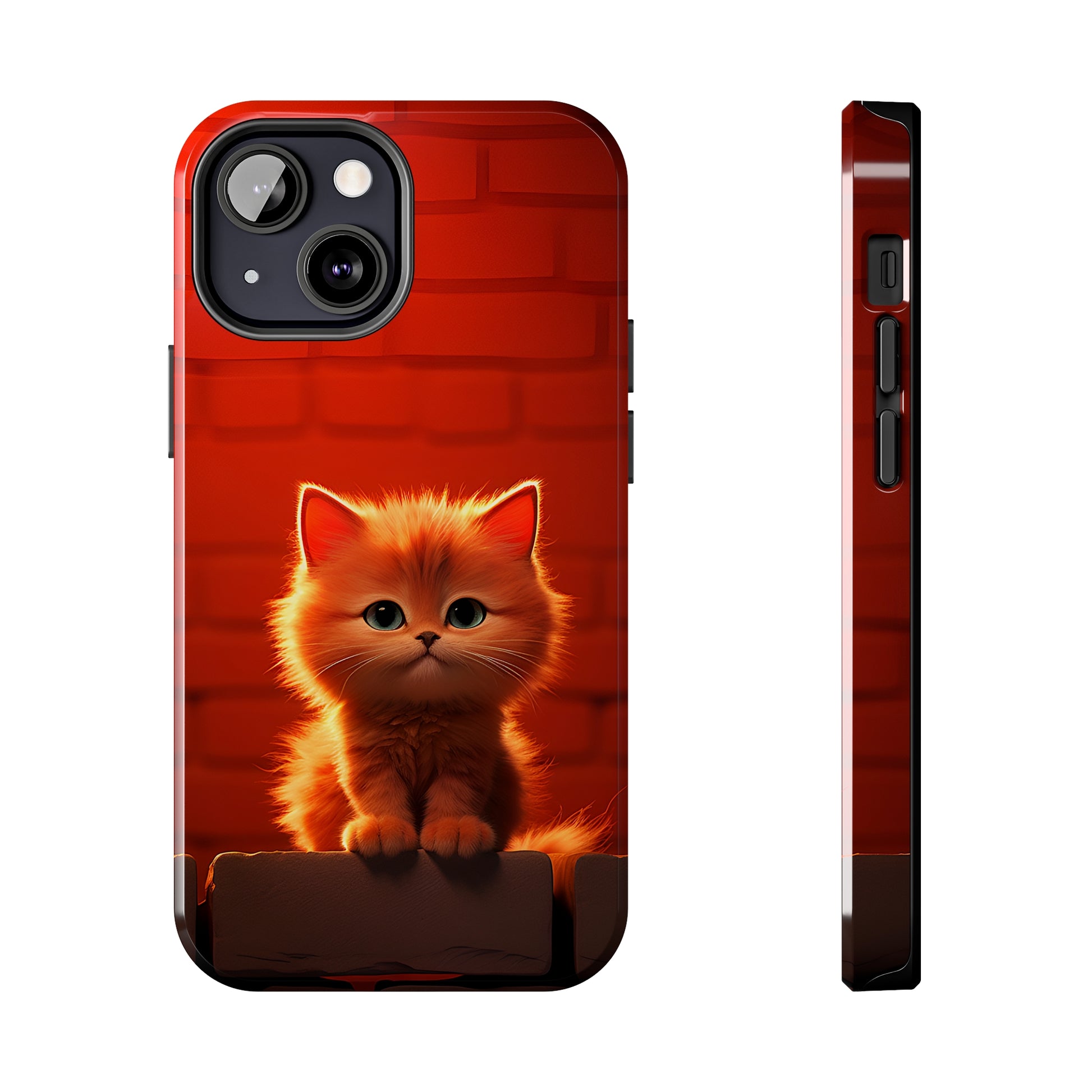 Cute Cat Sitting On a Wall (iPhone Case 11-15)Style meets safety in the RIMA Tough Phone Case for iPhone 11-15. Secure your phone in sophistication. Make a statement today! 🎨🔐RimaGallery