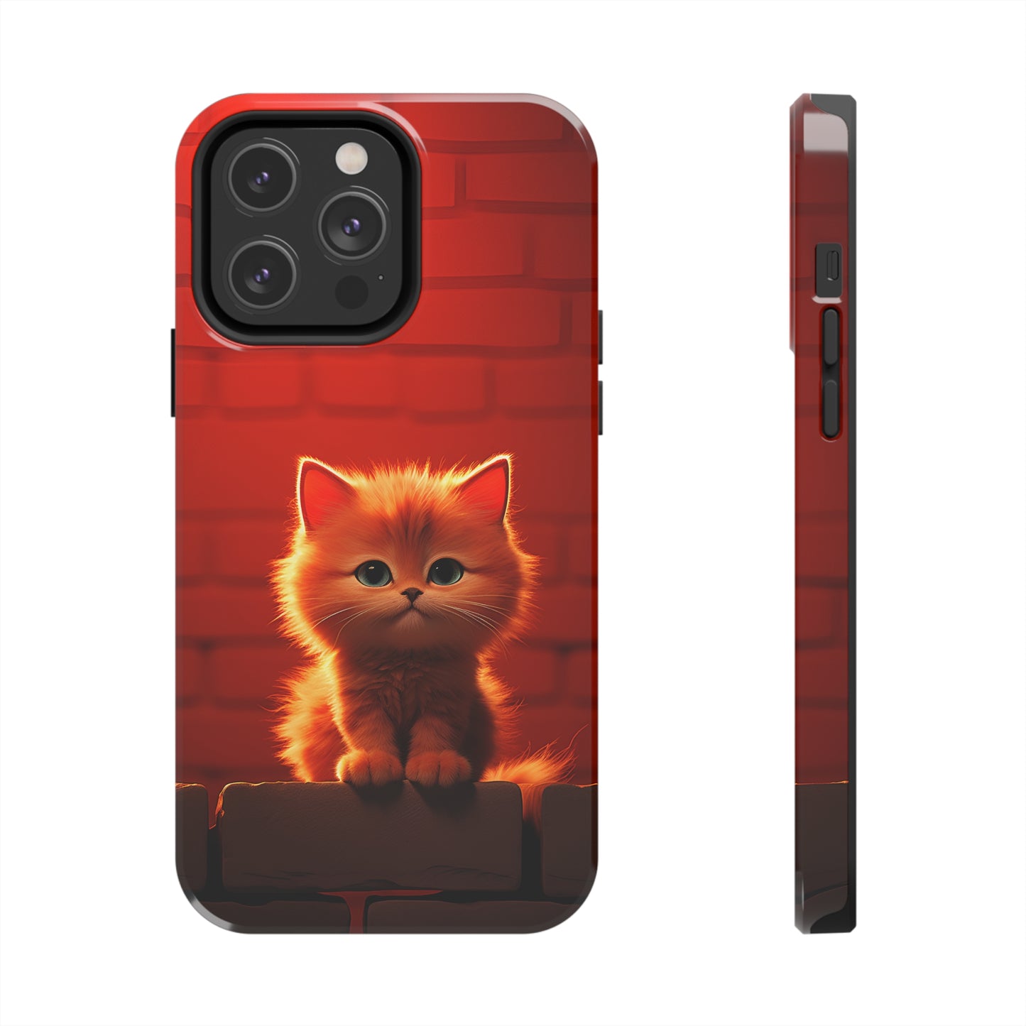 Cute Cat Sitting On a Wall (iPhone Case 11-15)Style meets safety in the RIMA Tough Phone Case for iPhone 11-15. Secure your phone in sophistication. Make a statement today! 🎨🔐RimaGallery