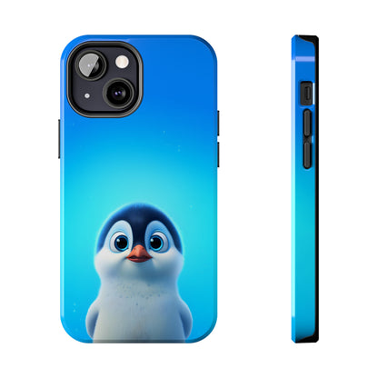 Cute Penguin in the blue (iPhone Case 11-15)